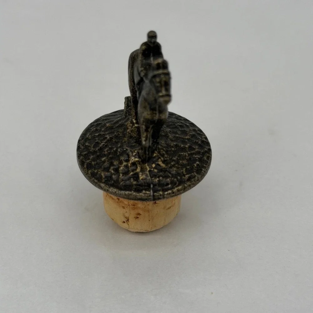 Blantons Bourbon Wine Bottle Stopper Horse Jockey Bronze Finish‎ Letter B